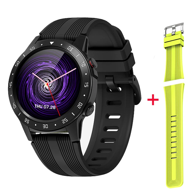 Extra Green strap Умные часы LEMFO M5 с поддержкой SIM и Bluetooth, с функцией телефонного звонка, gps, умные часы для мужчин и женщин, IP67, водонепроницаемые часы с монитором сердечного ритма - Цвет: Extra Green strap