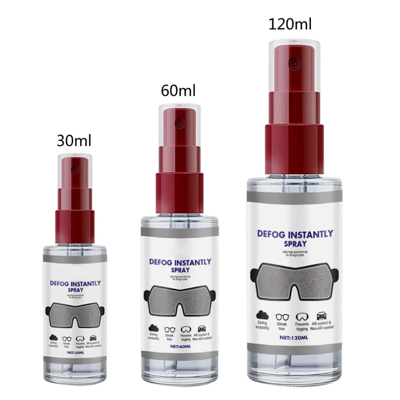 

Anti Fog Spray Eyeglass Goggles Antifog Lens Cleaner 48h Long Lasting Glasses Defogger Prevent Fogging Spray for Glasses