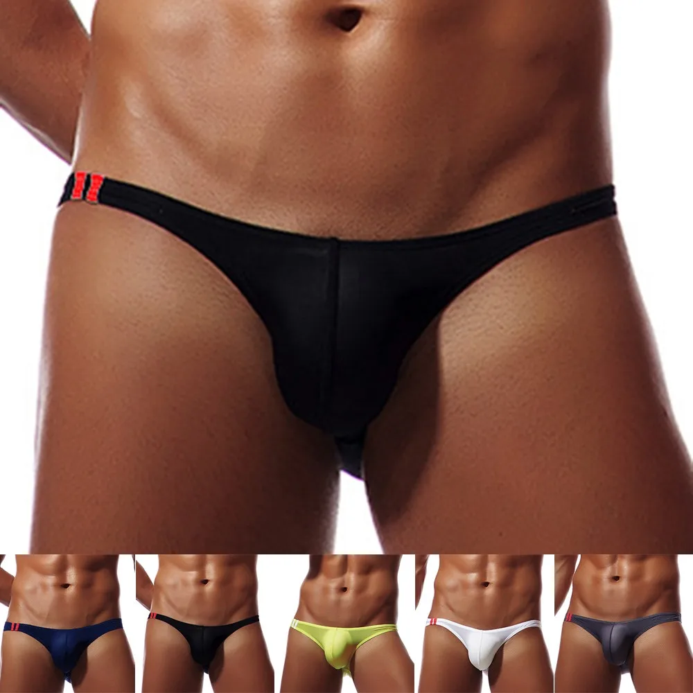 

Mens Sexy T-Back G-String Briefs Breathable Tangas Thong Lingerie Underwear Men's Cotton Underwear Men's Cotton U-convex Boxer