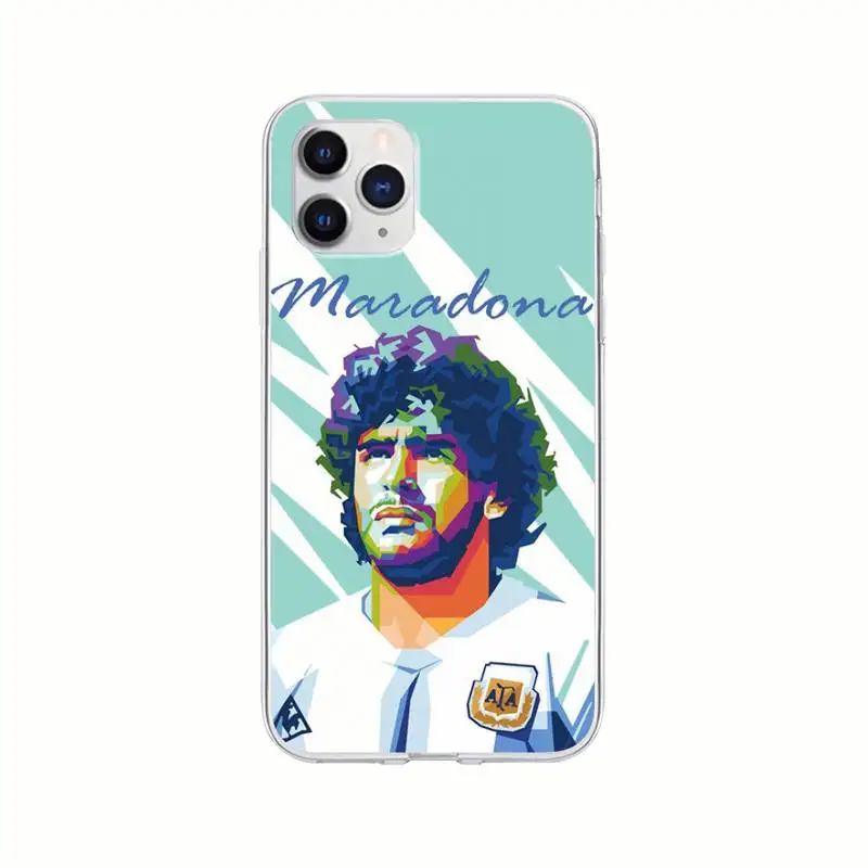

Diego Maradona Transparent Cell Phone Case Clear Cover For Samsung Galaxy A21S A71 S8 S9 S10 Plus Lite S20 Note 20 Ultra