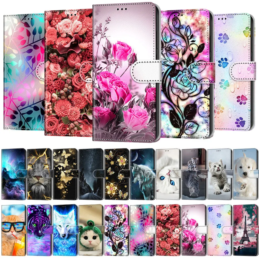 

For Samsung Galaxy S8 S10 S20 Stand Coque Card Slot Wallet Flip Cases Samsung Galaxy S7 S9 S6 S5 Cover Mobile Phone Bags