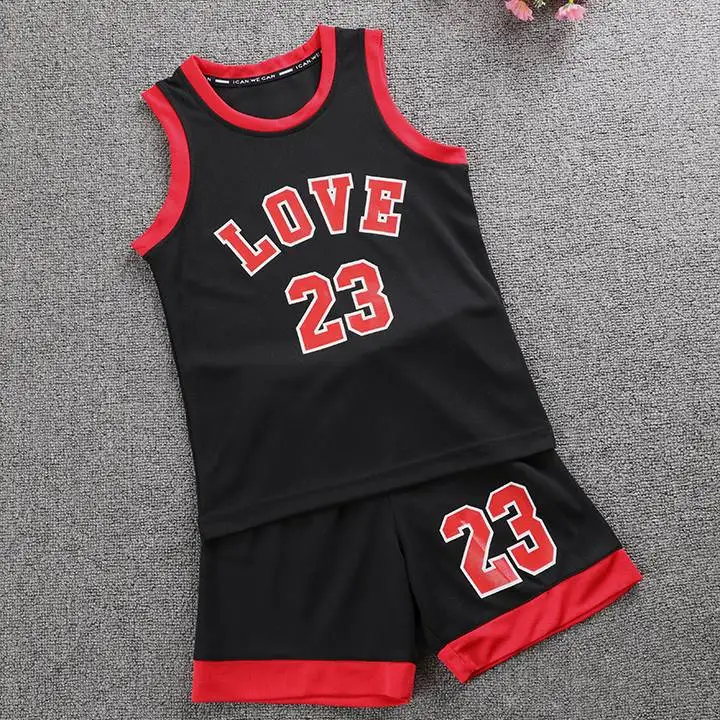 

Kids Child #23 Basketball Jersey Tops T Shirt Sportswear Shorts Boy Girl Sportswear New 2022 Basketball Uniform Sports Suit