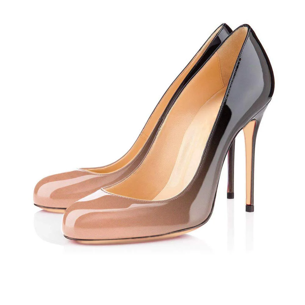 

Women Summer s Round Toe Color Matching Stiletto Heels High Heel Catwalk T-stage Lady Pumps Thin Hees Dress Shoe
