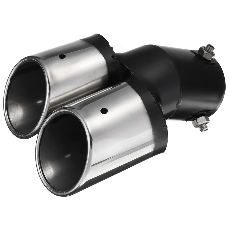 2 шт. универсальное украшение автомобиля хромированная выхлопная труба из