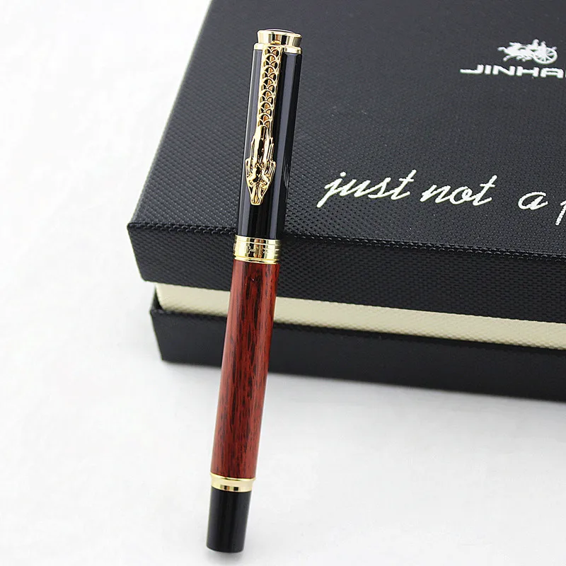 Ручка для подписи в стиле ретро из натурального дерева перьевая ручка Jinhao 8802 с