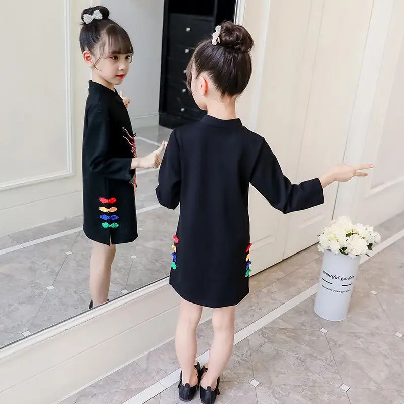 Традиционное китайское платье для девочек детское свадебное в старинном