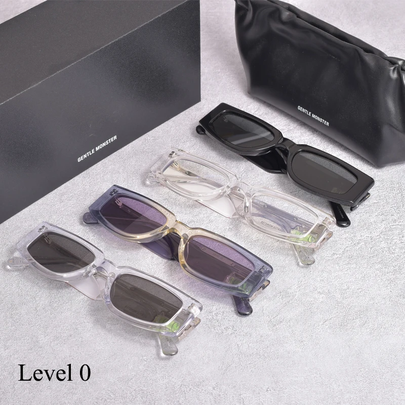 

2021 Luxury Brand Gentle LEVEL O Sunglasses Women Men Aceate Square UV400 Sun Glasses women men With Original Packing