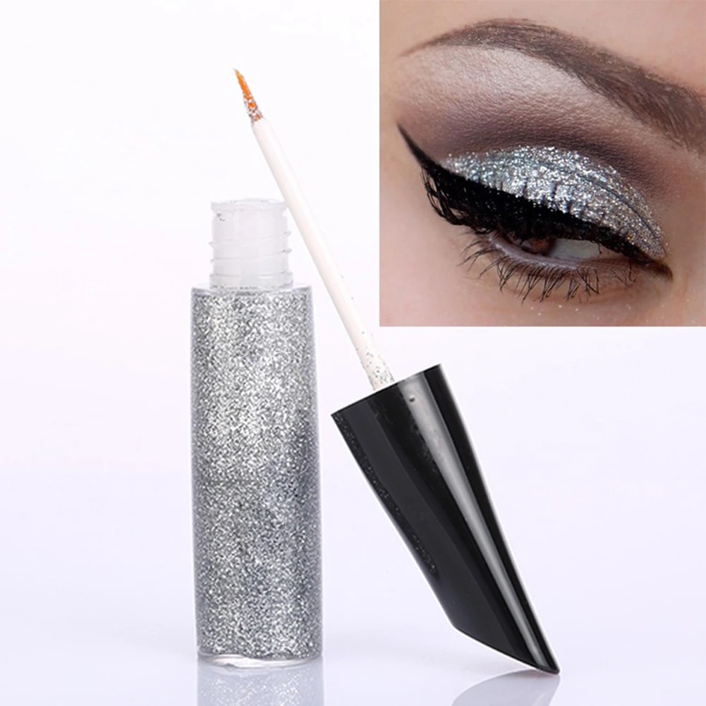 Жидкая подводка для глаз супер водостойкая Черная Подводка с металлическим