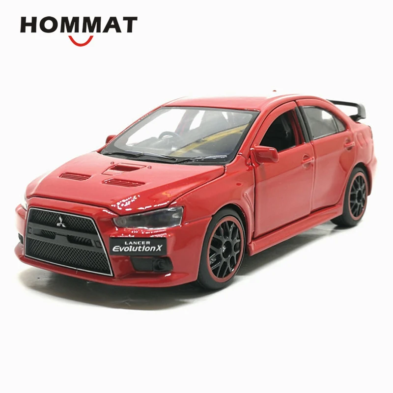 Red HOMMAT 1:32 весы Mitsubishi Lancer Evolution X сплав игрушечные машинки EVO X машинки модели автомобилей Моделирование игрушки для детей - Цвет: Red
