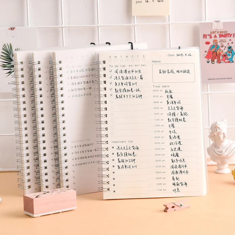 

Daily Planner Schedule Planner Organizer Book Daily Plan Time Management day Schedule Learning Student's Self-discipline Notepad