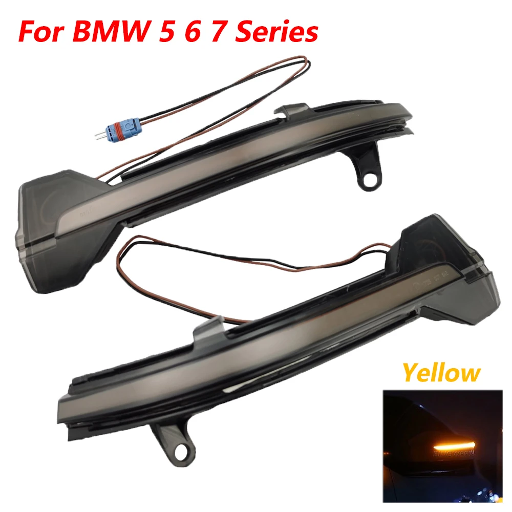 

Flowing Water Blinker Dynamic Turn Signal Light For BMW 5 6 7 Series F10 F11 F07 F06 F12 F13 F01 Side Mirror Flashing Indicator