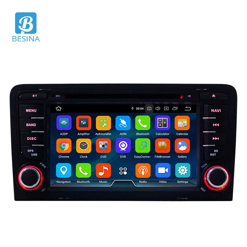 Besina 2 Din автомобильное радио Android 10 0 автомобильный dvd-плеер для AUDI A3 S3 2002-2011 GPS Navi