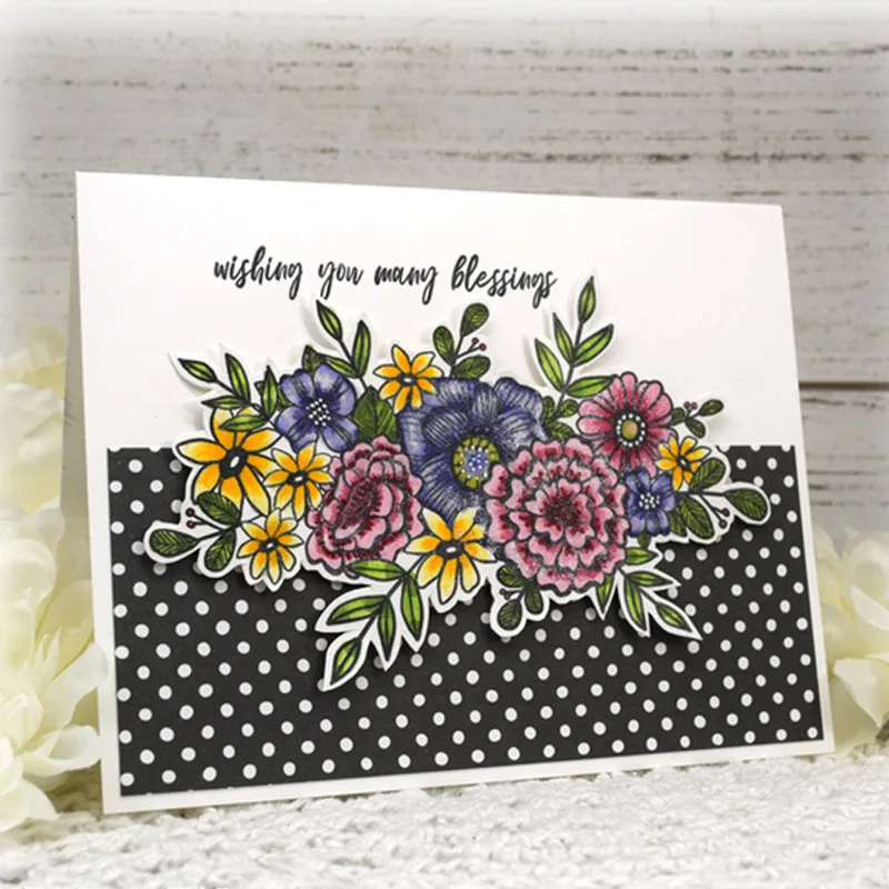 

Butterflies Blooming Flowers Metal Cutting Dies&Cordinating Stamps For Scrapbooking Craft Die Cut Card Making Embossing Stencil
