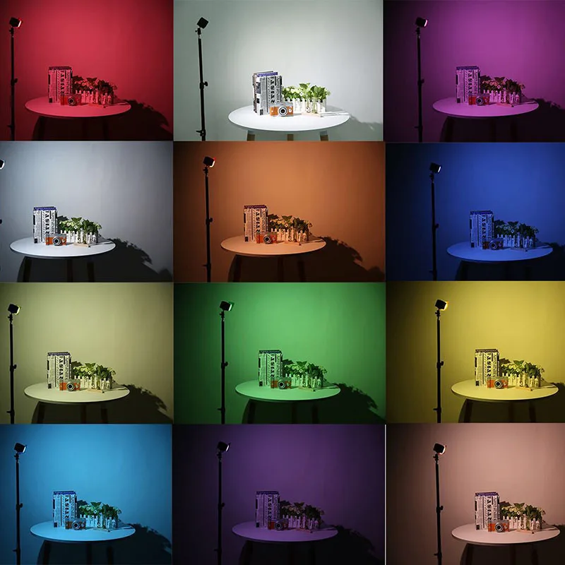 Новый водонепроницаемый мини COB видео светильник 2 диффузора + 12 фильтров