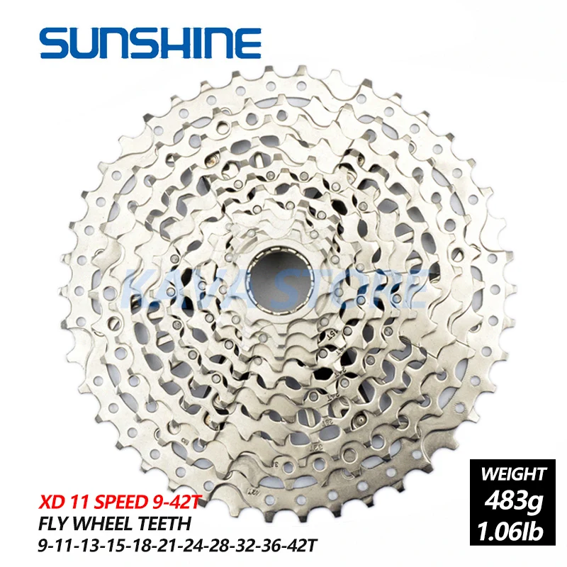 Сверхлегкая кассета маховика SUNSHINE для SRAM XD k7 11/12 Скоростей 9-42/46/50T 375 г