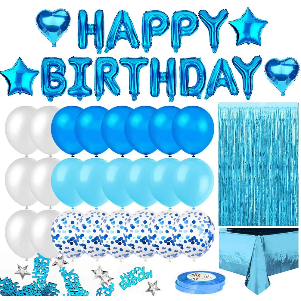 

Happy Birthday Balloon Party Supplies Decoration Letter Helium Foil Globos Balony Baby Shower Latex Gift Kit Backdrop Set Banner