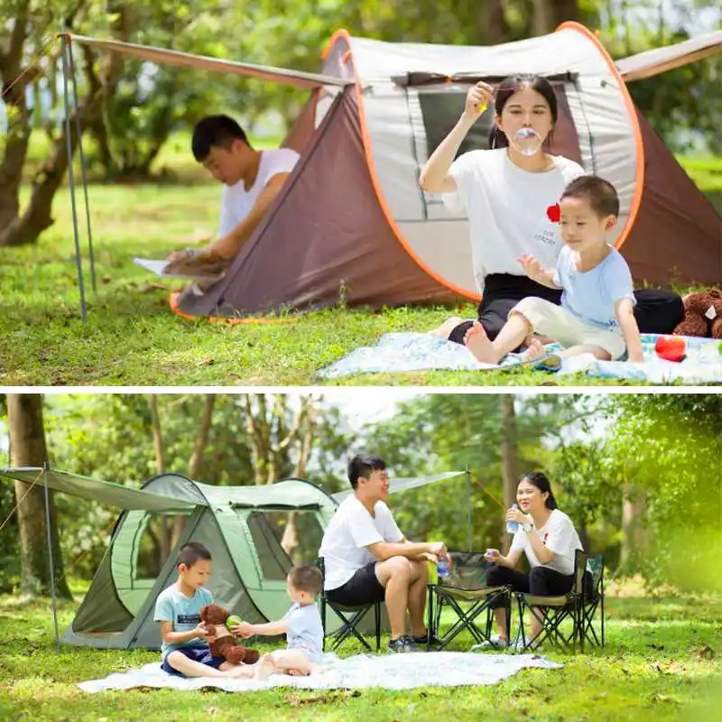 

5-8 Person Automatic Pops Up Family Outdoor Camping Tent Easy Open Camp Tent Ultralight Instant Shade Portable Free Construction