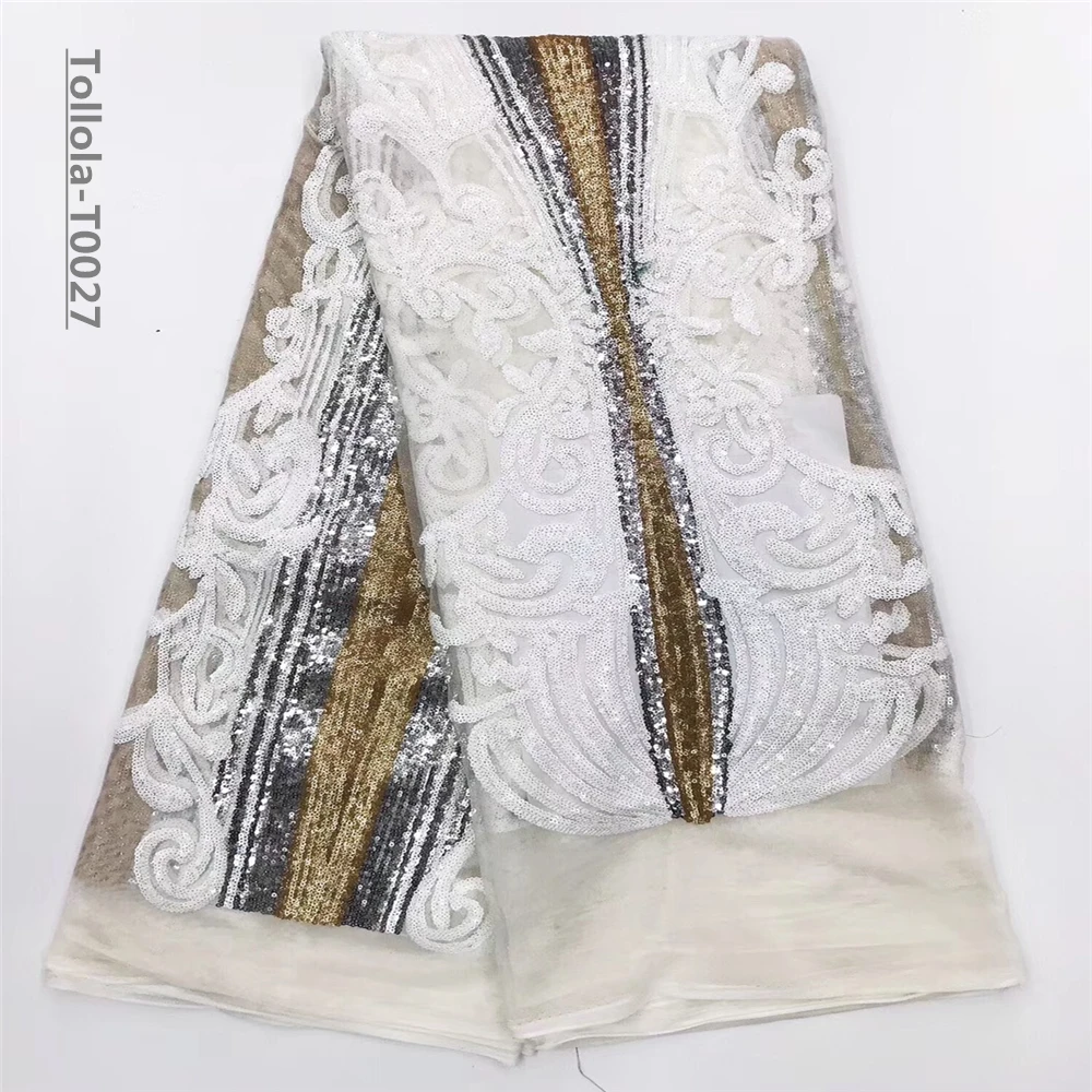 VILLIEA модное французское кружево 2018 васильковые золотые блестки вышитая Тюлевая