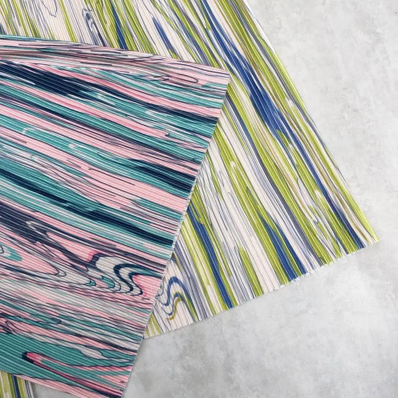 Брюки женские широкие с высокой талией принтом тай-дай в богемном стиле брюки на