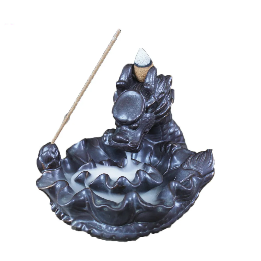 Фот челнока обратного Ладан горелки Дракон Керамика украшения для домашнего