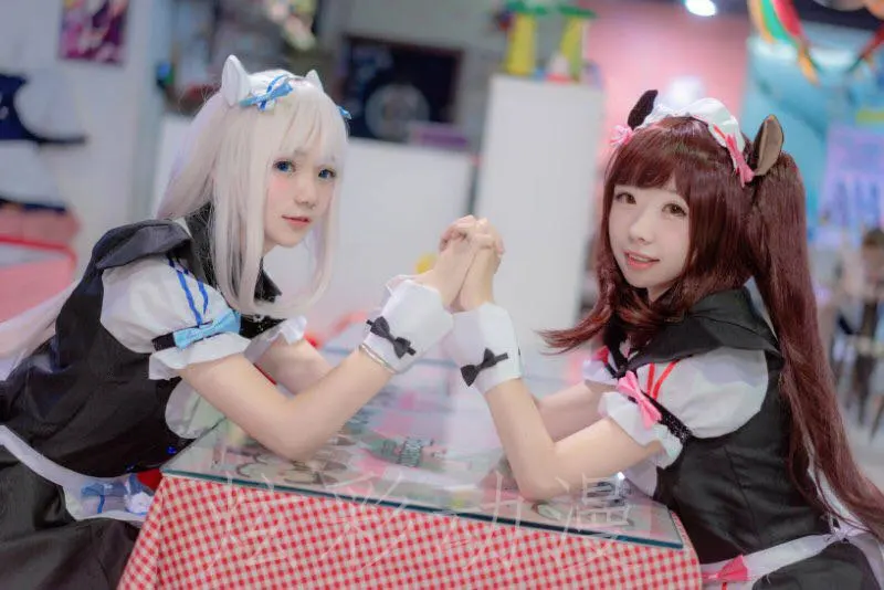Chocola NEKOPARA Косплей шоколадный ванильный костюм горничной кошки Neko Girl NEKOPARA косплей Женский костюм игра и парики Хэллоуин
