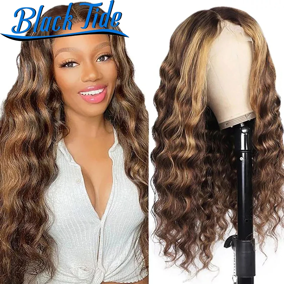 

Highlight Wig Loose Wave Lace Front Wig 200% Indian Remy Human Hair Lace Front Wig 13X4 Transparent Lace Frontal Human Hair Wig