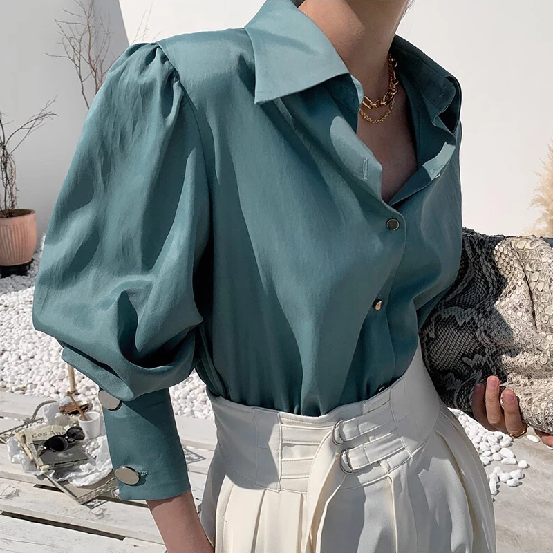 2021 новая весенняя одежда в Корейском стиле свободная женская блуза простые