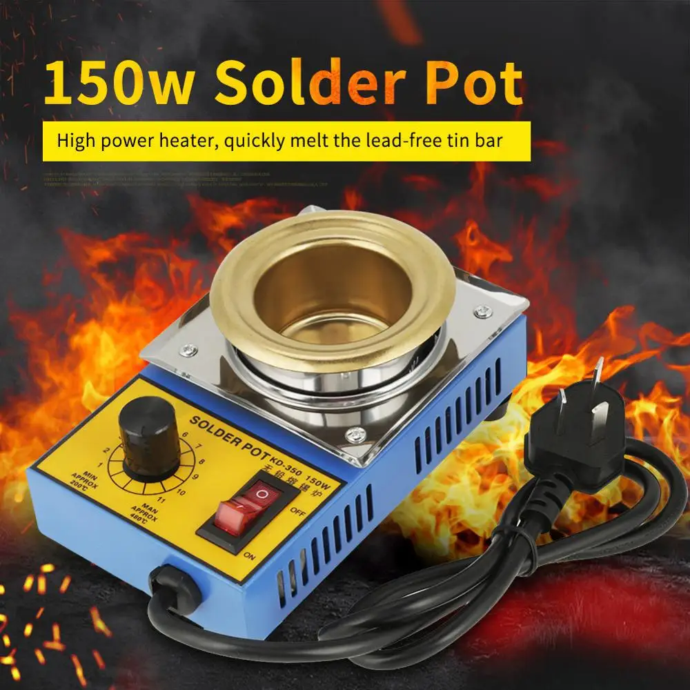 150W Бессвинцовая припойная горшок Пайка и Распайка Титан пластины 50 мм 200 450