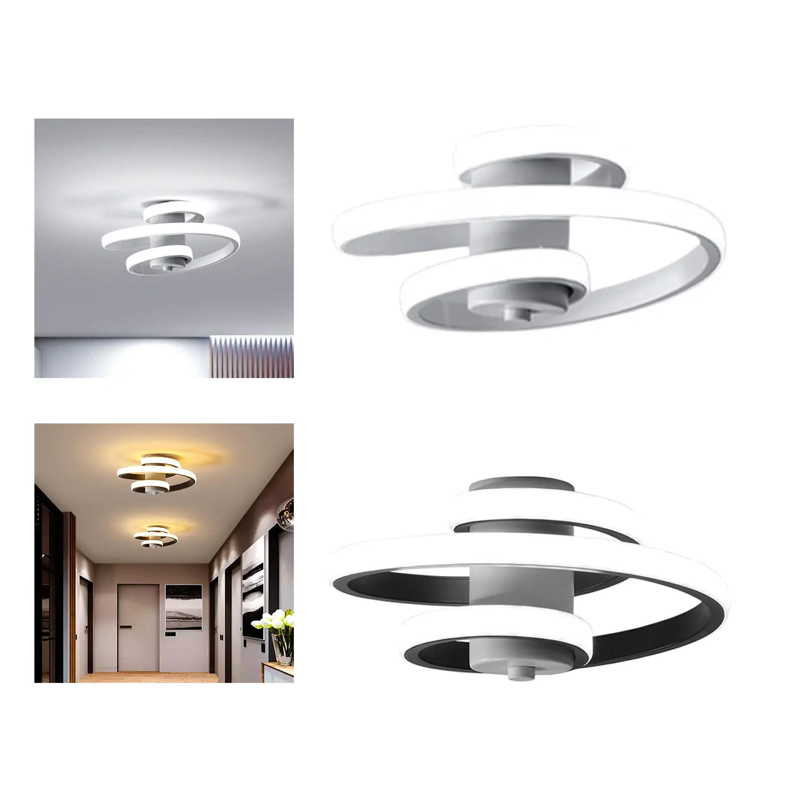 

Modern Ceiling Lights Lamp Trichromatic Light Special Shape Push Button for Cloakroom Corridor
