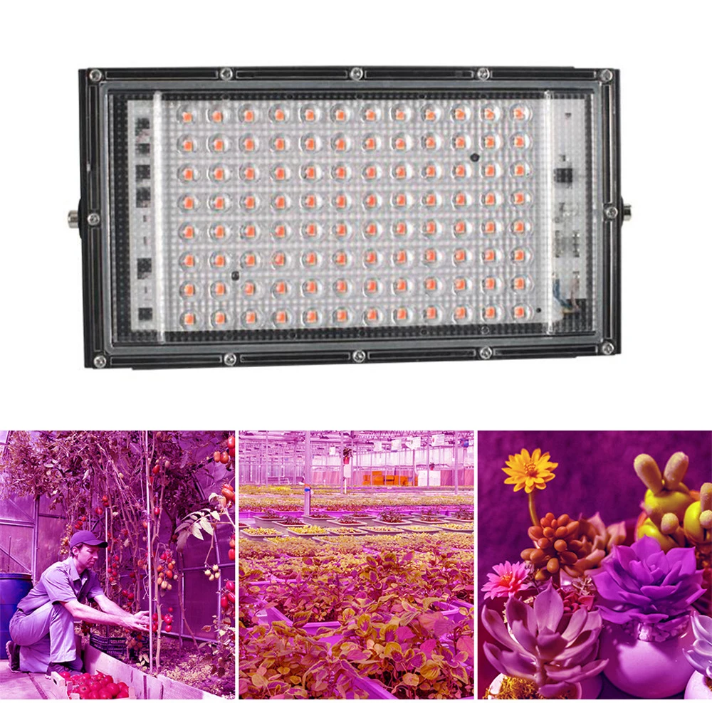 

50W 100W LED Grow Light Phytolamp AC 110/220V Full Spectrum LED Grow Lamp for Flowers Seedlings Plant Growing Phyto Lamp