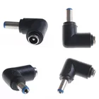 Один или 2 шт. 90 градусов 5,5*2,1 мм штекер до 5,5*2,5 мм гнездо прямоугольный разъем питания постоянного тока адаптер ноутбука