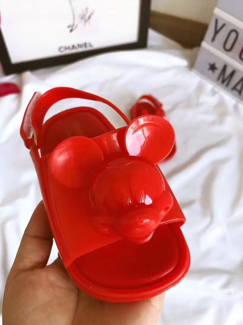 Mini Melissa/ г.; сандалии для мальчиков и девочек с изображением Микки Мауса; детские сандалии; детская обувь с изображением животных; милые сандалии Melissa