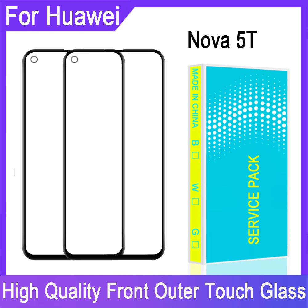 ЖК дисплей Сенсорная Панель переднее стекло для Huawei Nova 5T внешнее сенсорный
