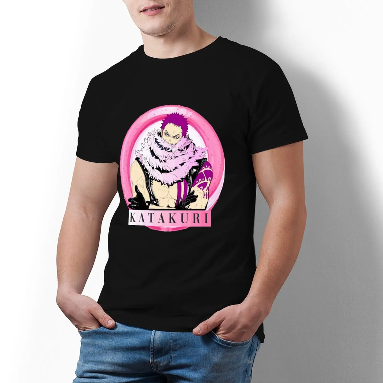 

Katakuri Tshirt Cute Cotton Short Sleeves T Shirt Printed Basic T-Shirt Mens Oversized