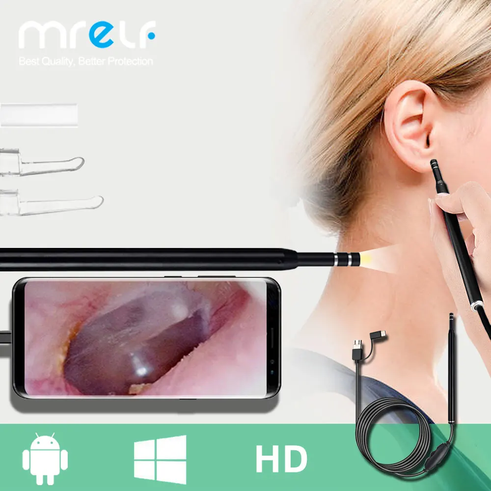 Наушники камера эндоскоп видео мини промышленный USB Android для эндоскопа типа C