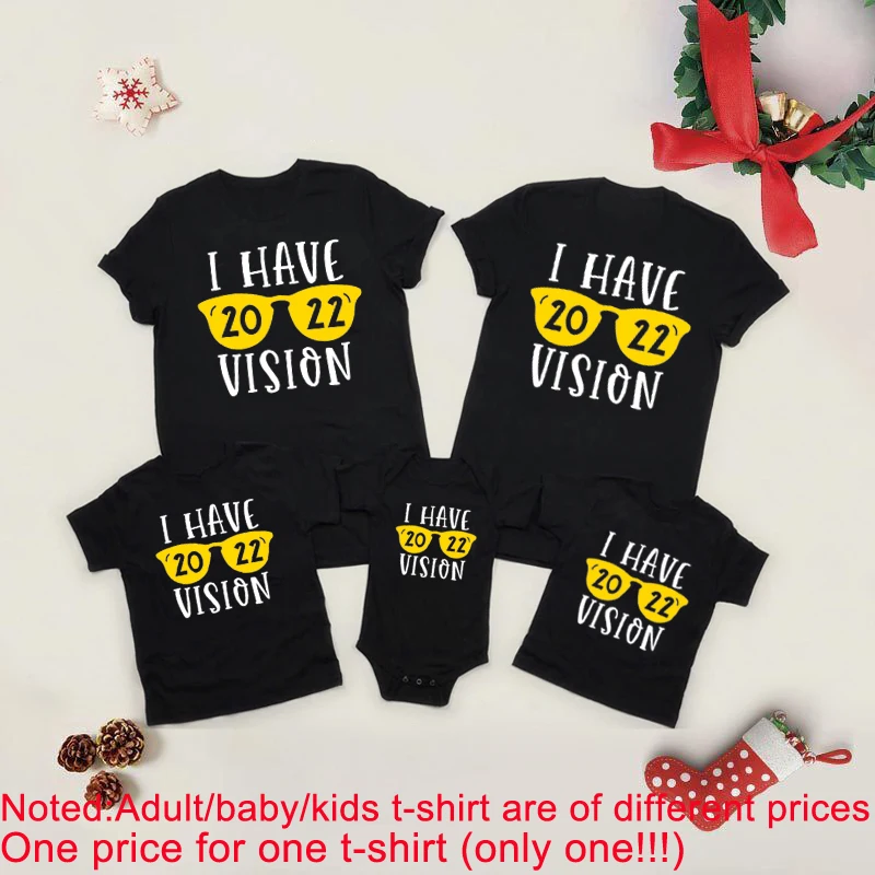 У меня 2022 зрение семейное раннее отец мать дети рубашки детские комбинезоны