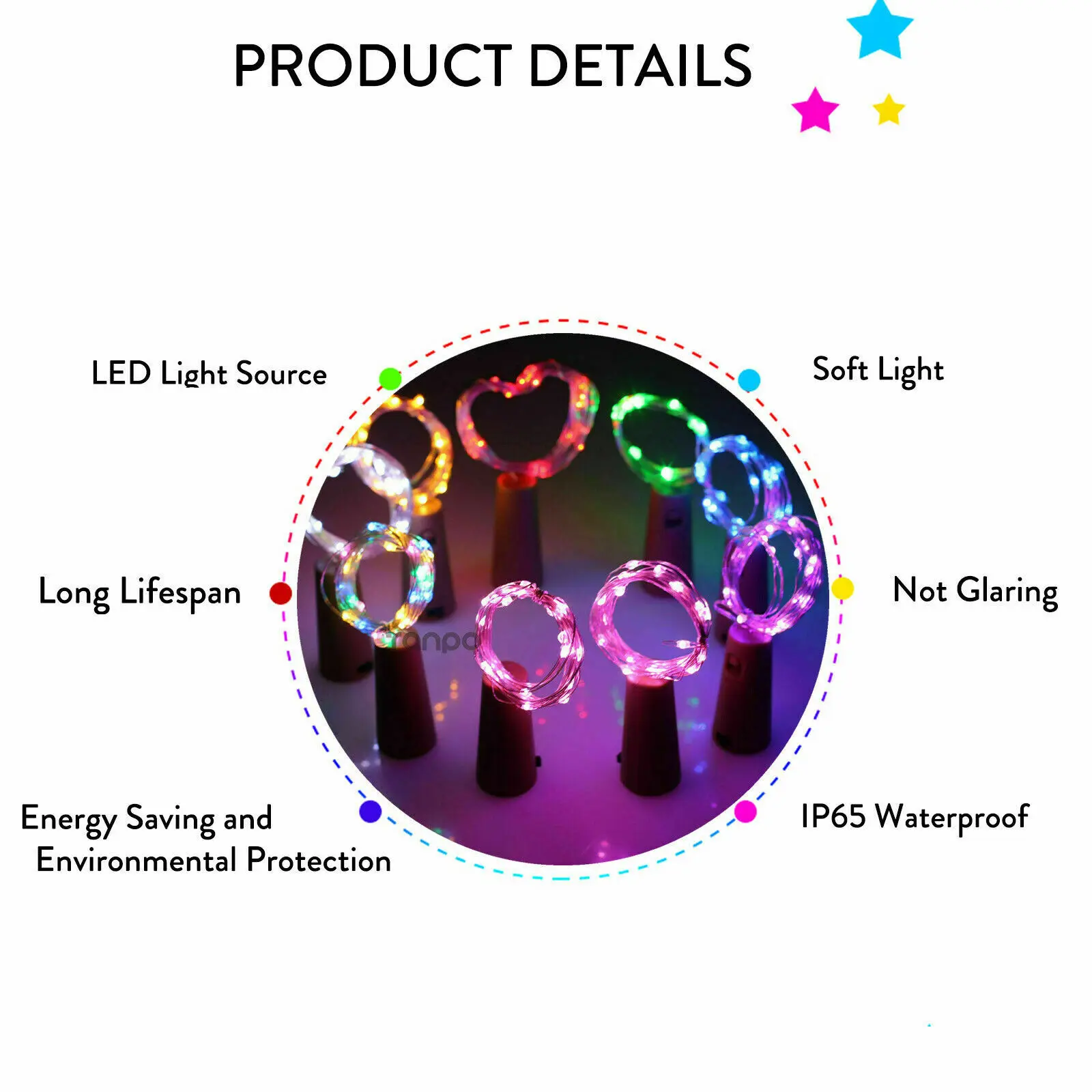 1/2/3 м бутылка для вина с пробковыми лампочками батарея из пробки вечерние ринки