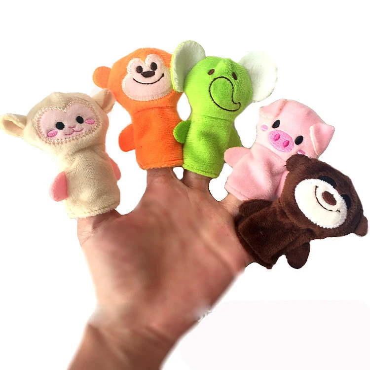 Hand Finger Puppets Animal Family Plush Set Toys Dolls Cartoon Child Baby Talking Story Puppet Toy | Игрушки и хобби