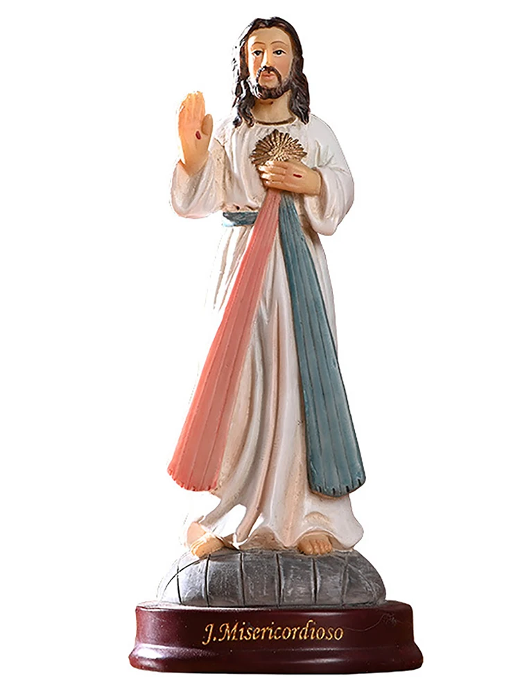 Святой Иисус смолы фигурка Коллекционная Статуэтка украшение для стола ручной