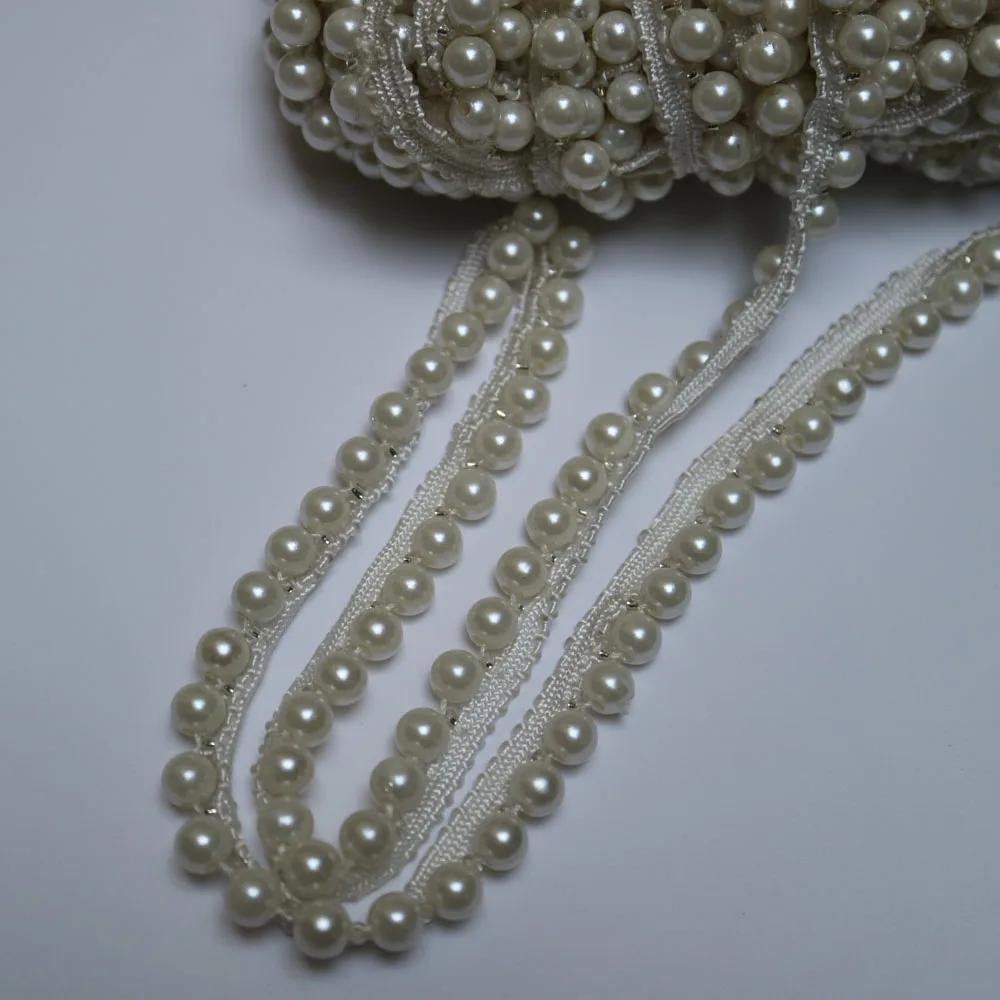 2 двор Жемчуг Вышивка бисером бахрома отделка для одежды сумки ручная работа с