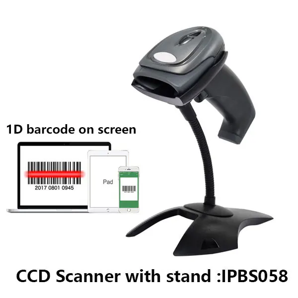 IPBS058 with stand ISSYZONEPOS 1D 2D сканер штрих-кода проводной USB Считыватель Штрих-Кода Windows/Mac/Linux супермаркет/книжный магазин/логистический сканер кода - Цвет: IPBS058 with stand