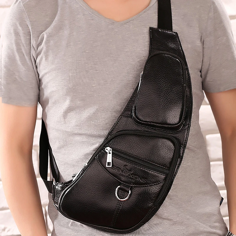 Сумка-мессенджер на плечо для мужчин Винтажная сумочка-слинг через из 100%