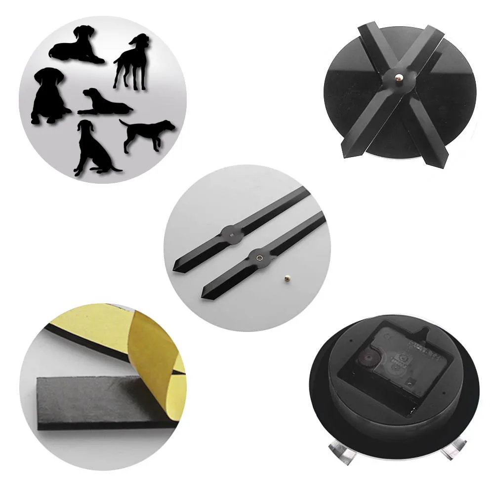 Современные настенные часы 3D сделай сам с изображением собак и пород немецкая