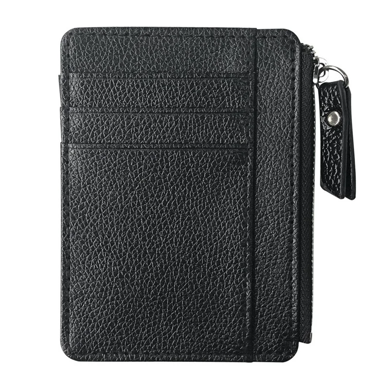 

PU Litchi Pattern Creative Lady Zipper Coin Purse Bank Card Holder Multi-Card Card Holder