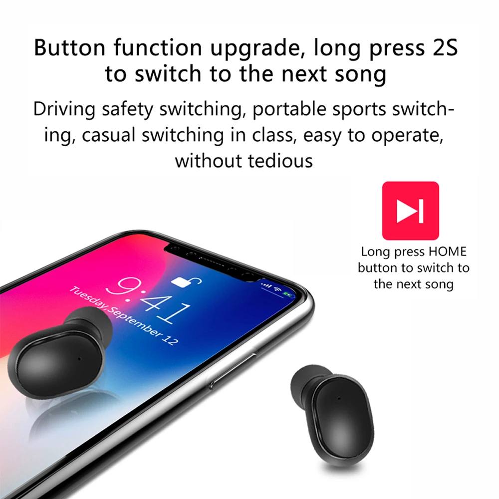 TWS беспроводные наушники Bluetooth 5 0 со светодиодным дисплеем автоматические парные