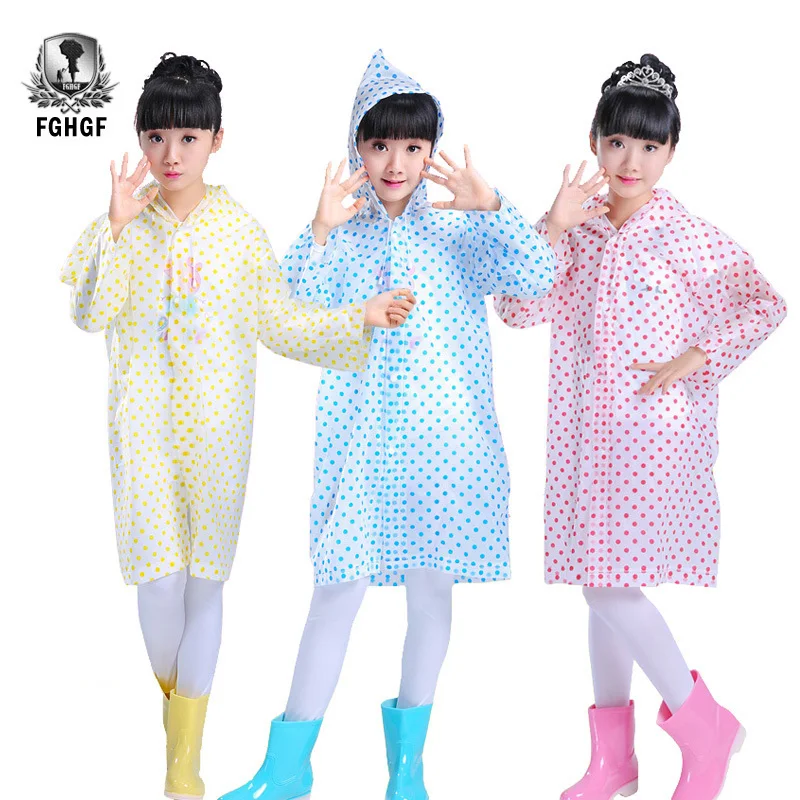 Дождевик-пончо Детский прозрачный водонепроницаемый | Дом и сад