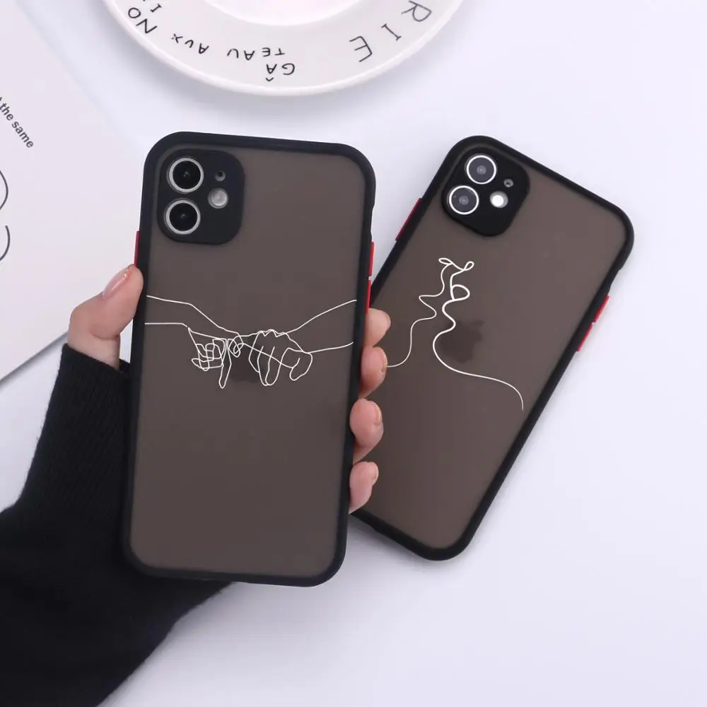 

Sexy Abstract Art Camera Protection Bumper Phone Cases For iPhone 11 12 13Pro Max XR XS Max 8 7Plus Matte Shockproof Back Cover