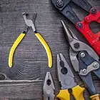 Прочный Перфоратор с желтой ручкой, дырокол для кожаного ремешка, ремешок для часов, инструмент для перфорации, Круглый Дырокол 2 мм, плоскогубцы, ручные инструменты для рукоделия