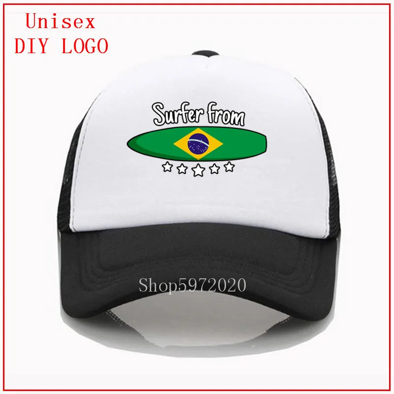 Шляпа женская для серфинга из Бразилии бейсболка с флагом сетчатая