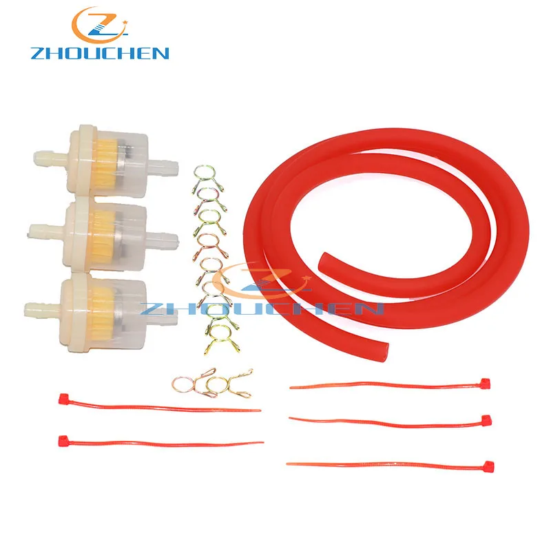 Красочные 4 мм топливный шланг с фильтровальные зажимы Пружинные для мотоцикла